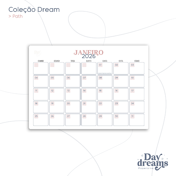 Planejador Mensal Coleção Dream