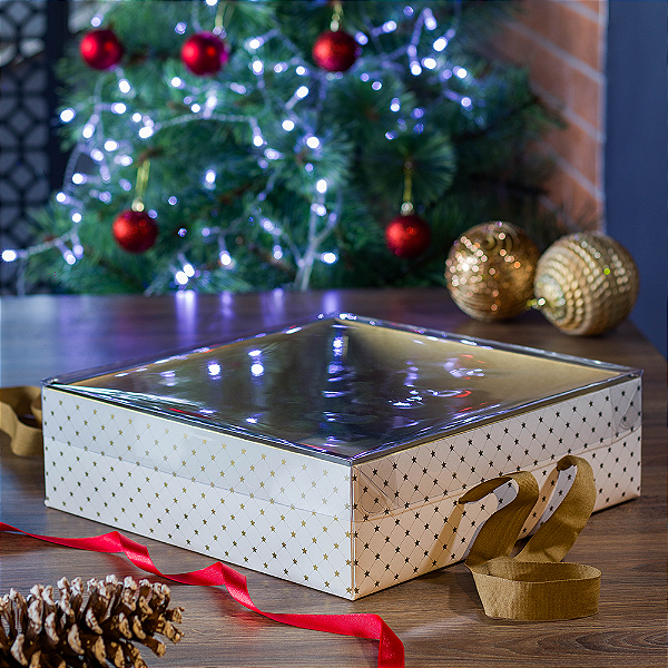 Caixa para guirlanda dourado (5 unidades)