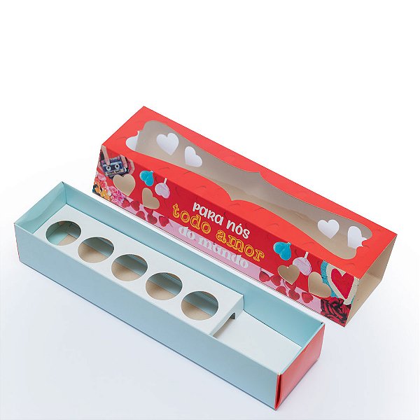 Caixa para Flor e 5 doces - Coleção Retrô  (20 unidades)