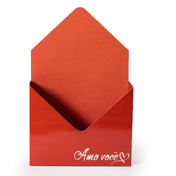 Caixa Envelope Vinho "Amo Você" (10 unidades )