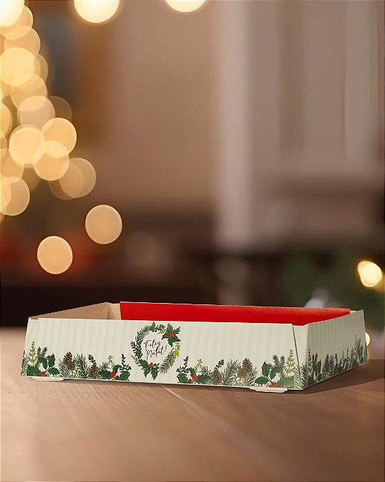 Cesta - Feliz Natal com hotstamping (10 unidades)