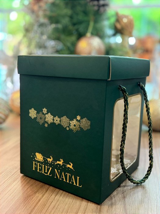 Caixa p/ panetone 500g - Verde Encanto (20 unidades)