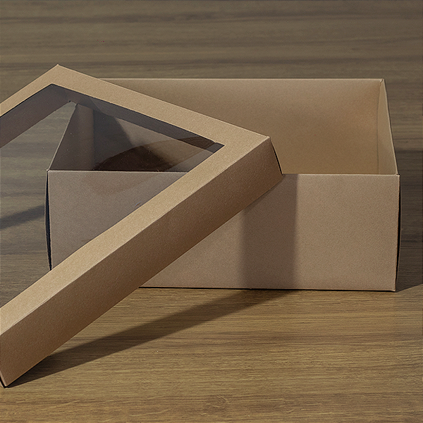 Caixa para kit's Kraft com visor (10 unidades)
