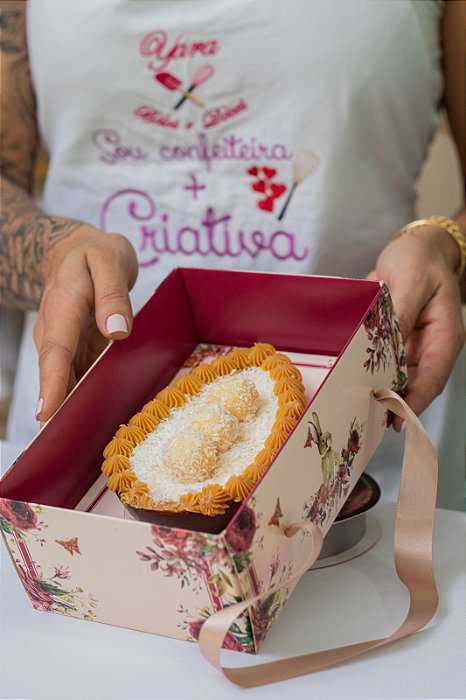 Caixa com alça para ovo de Páscoa - Bunny Elegant (20 unidades)