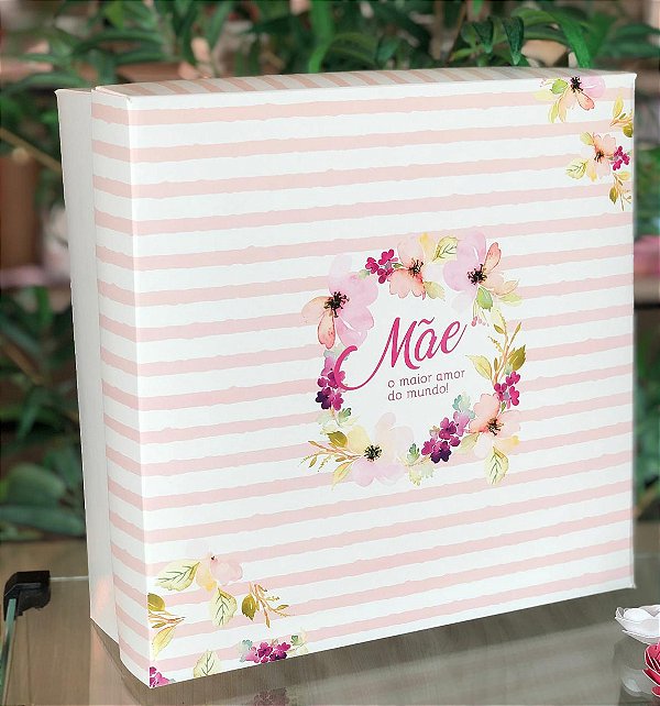 Caixa 28x28x10 para kits - Mãe maior amor do mundo (10 unidades)