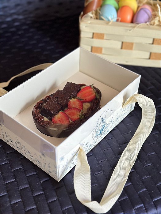 Caixa com alça para 1 ovo de Páscoa - Coleção Blue (20 unidades)