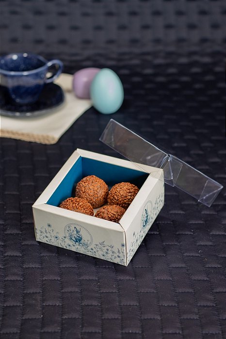 Caixa para 4 doces - Coleção Blue (20 unidades)