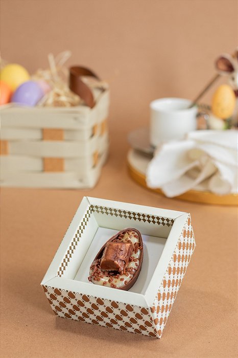 Caixa para mini ovo de 50gr Páscoa - linha  Renovar (20 unidades)