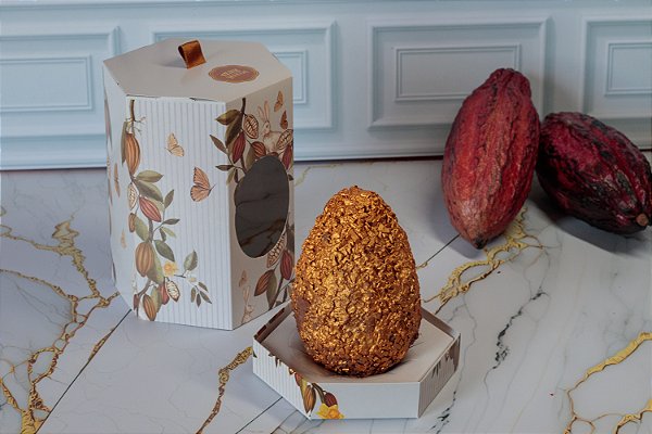 Caixa para ovo em pé - Coleção Paraíso do Cacau (20 unidades)