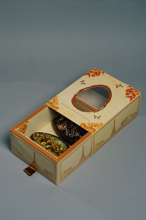 Caixa gaveta com visor para 2 ovos - Coleção Paris (20 unidades)