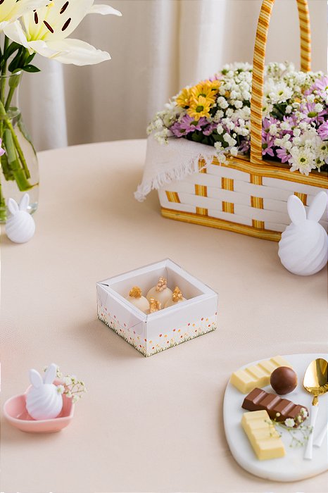 Caixa para 4 doces - Coleção Encanto Campestre (20 unidades)