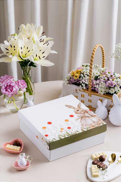 Caixa para kit's 28x28x10 - Coleção Encanto Campestre (20 unidades)