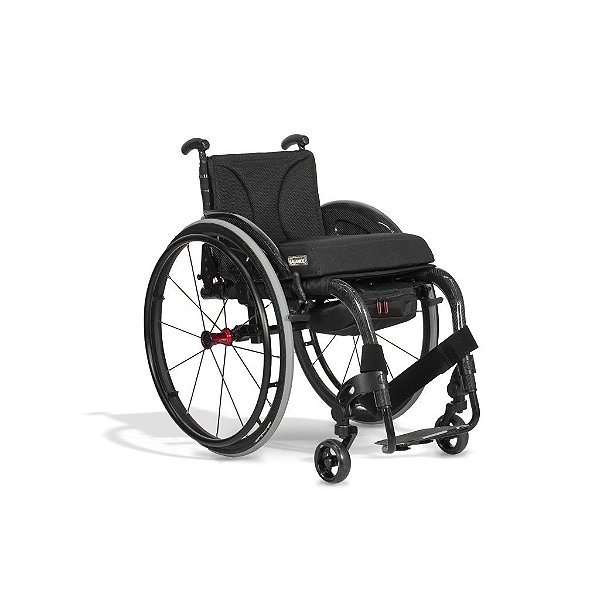 Cadeira de rodas em Carbono M6. Assento 40cm x 40cm (LxP) e Encosto de 30 cm (A) Ortobras