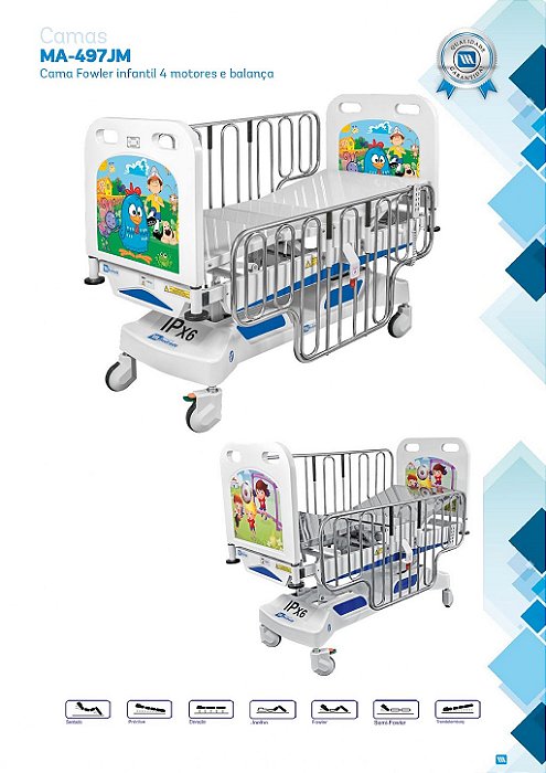 Cama Fowler infantil 4 motores e balança Móveis Andrade
