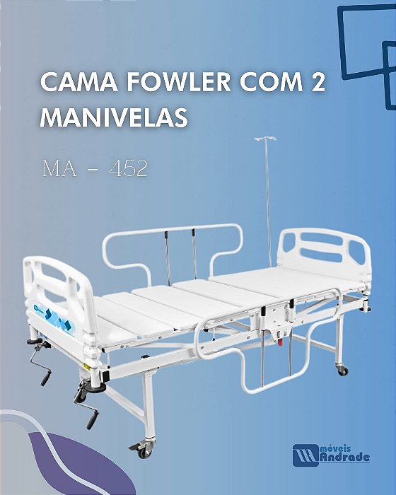 Cama Fowler com 2 manivelas - Móveis Andrade