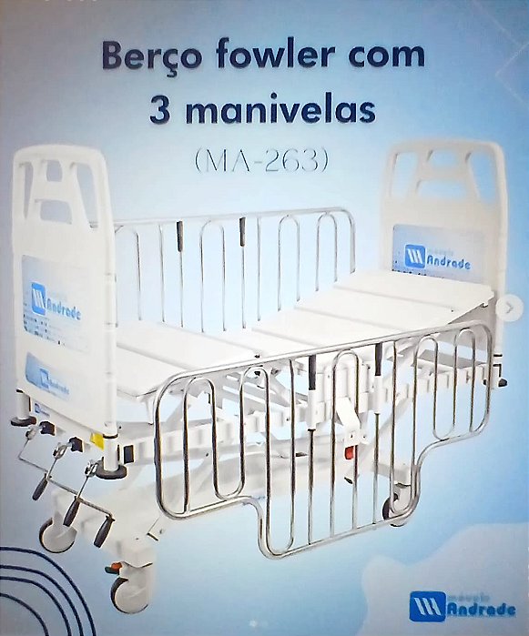 Berço Fowler com 3 manivelas - Móveis Andrade