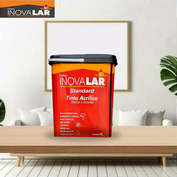 Tinta Acrílica Standard Inovalar Antimofo Sem Cheiro 18l
