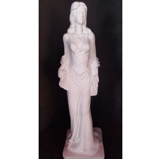 Dama da noite / Maria Padilha / Rosa Negra 32cm Gesso Cru