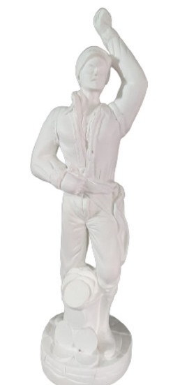 Cigano da Fortuna / Cigano do Ouro 28cm Gess Crú