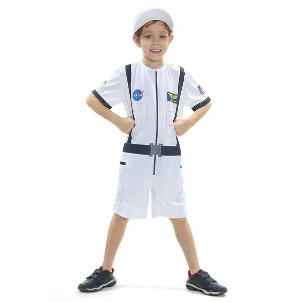 Astronauta Branco Curto Infantil