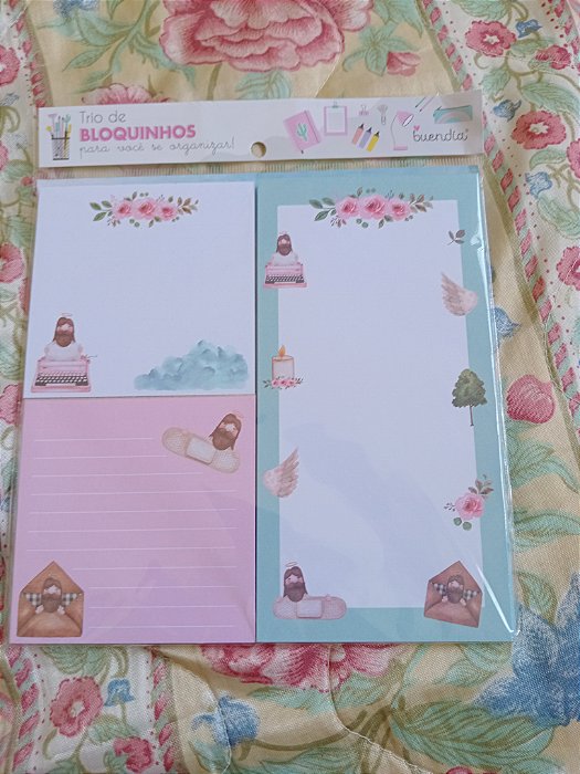 Trio de bloquinho com 40 folhas Meu devocional