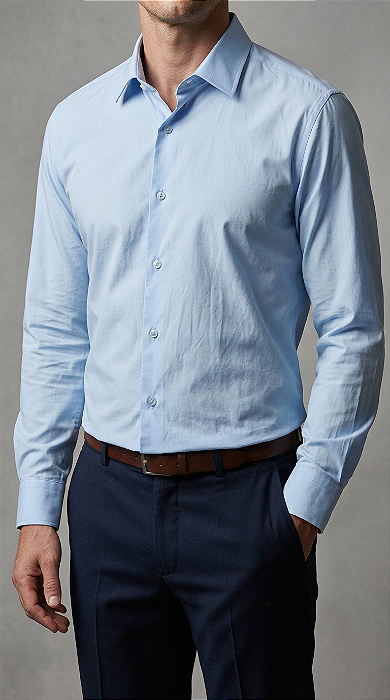 Camisa Social Manga Longa Bambu