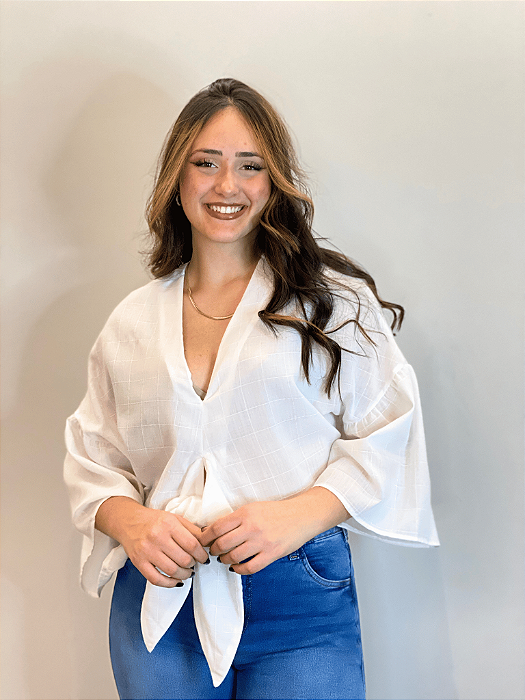 Camisa Blusa Manga Franzida