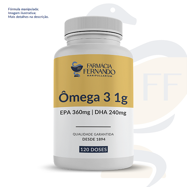 Ômega 3 1.000mg 120 cápsulas (Óleo de Peixe Prensado a Frio)