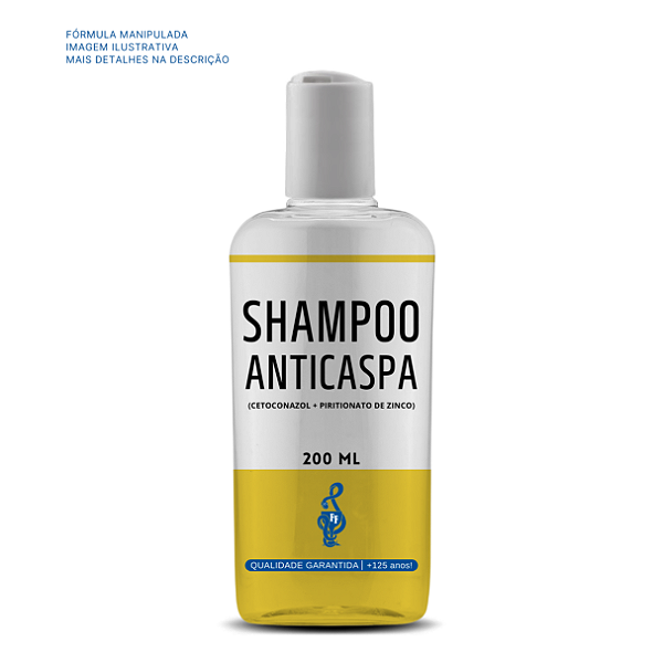 Shampoo Anticaspa 200mL - (Cetoconazol + Piritionato de zinco)
