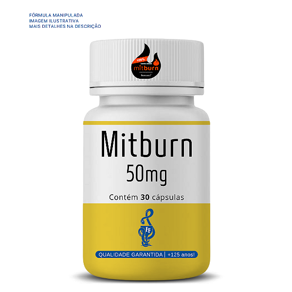 MITburn 50mg 30 doses - COM SELO DE AUTENTICIDADE