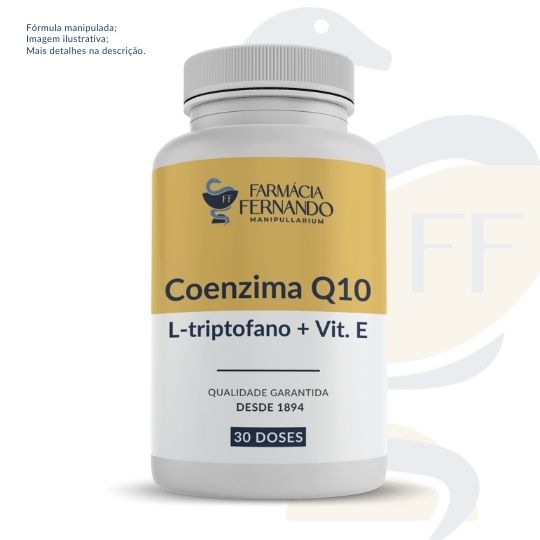 Coenzima Q10 200mg, Vitamina E e L-triptofano 30 doses