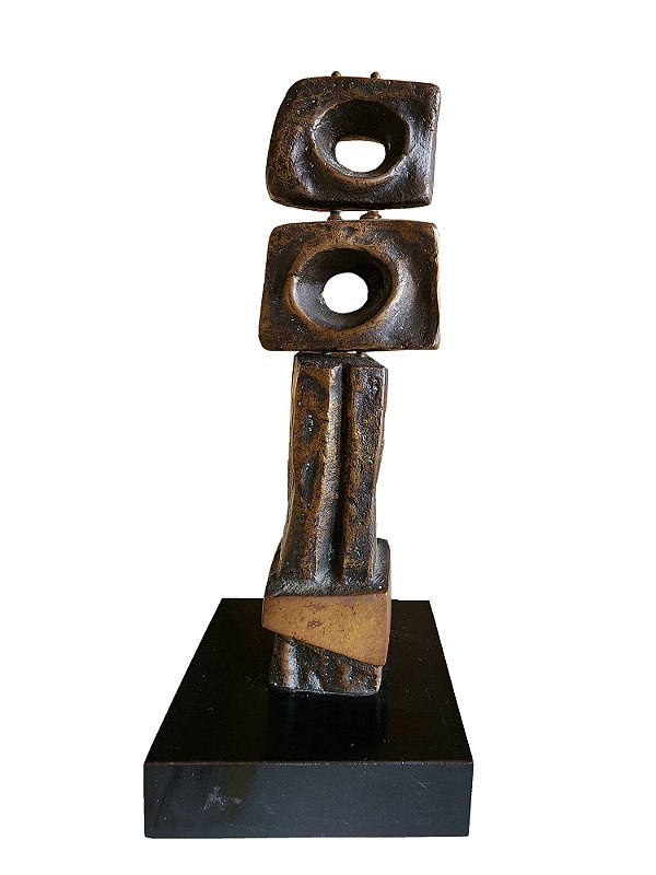 Domenico Calabrone # Escultura em Bronze Totem Encaixes , 26cm (fora a base) . P1