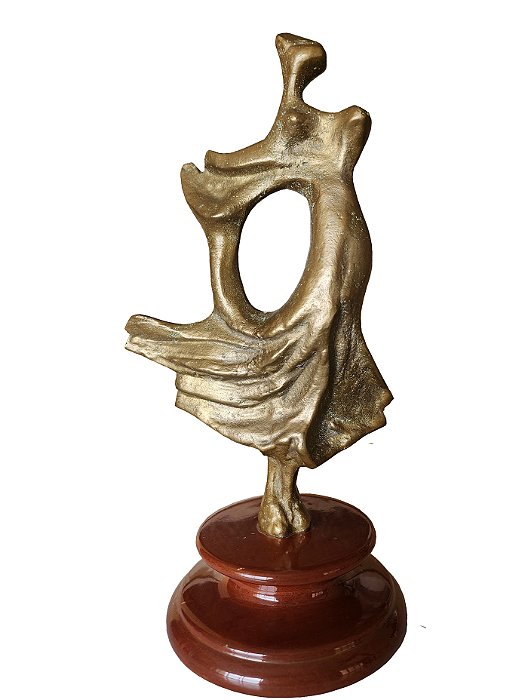 Domenico Calabrone # Escultura em Bronze  Bailarina 23x14 cm (fora a base)