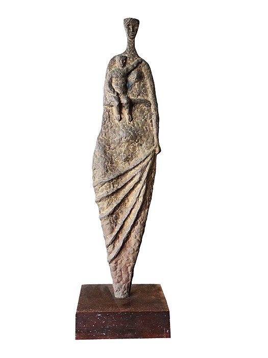 Vasco Prado , Escultura Em Bronze , Maternidade .p1 C1 48x12cm (fora a base)