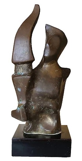 José Guerra , Escultura em Bronze Tocha Olímpica 21x11x9 cm (fora a base)