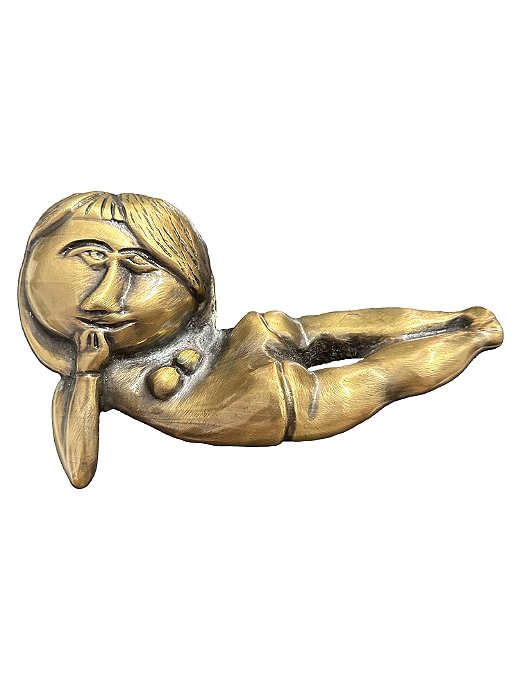 Inos Corradin - "Banhista" - Escultura em bronze - 11x18cm