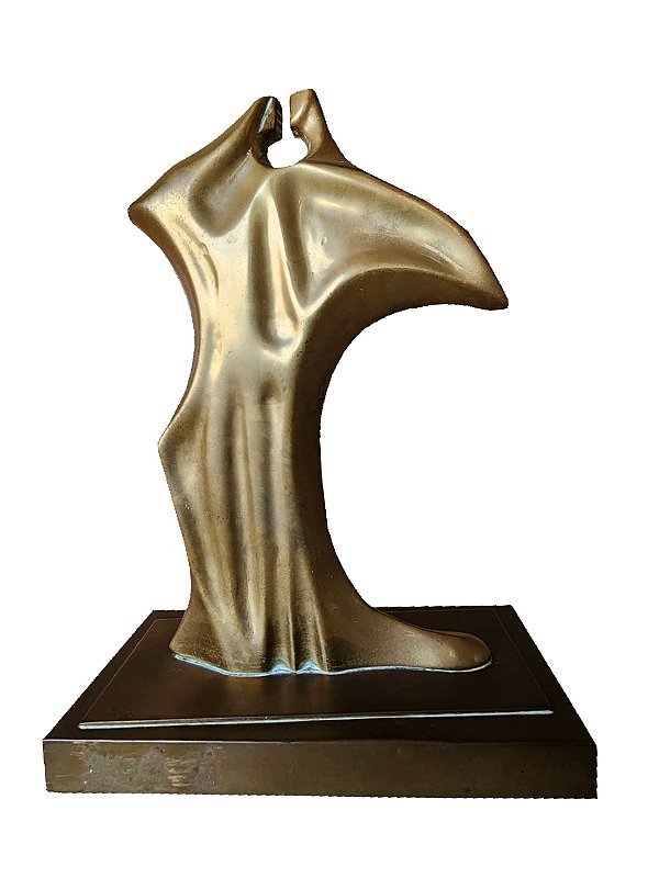 Roberto Vivas , Escultura Modernista Em Bronze Casal 18x12cm (fora a base)