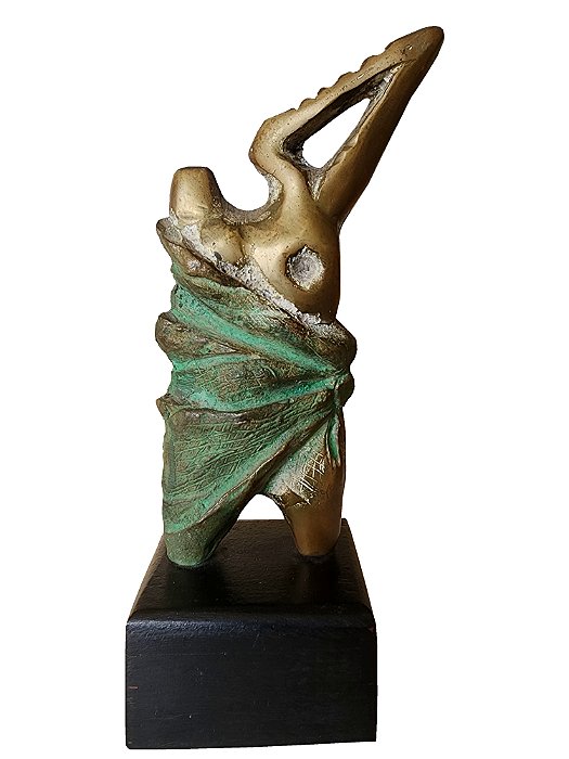 Henrique Radonsky - Escultura Em Bronze Assinada 18x10x03cm (fora a base)