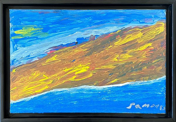 Jamarqs - "Lavas sobre o mar" - Acrílica sobre tela - 30x20cm