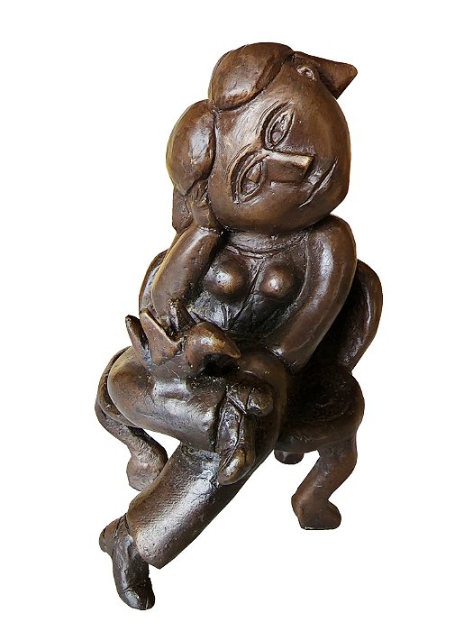 Inos Corradin - Escultura Em Bronze , 16x9x8cm.p1 C2