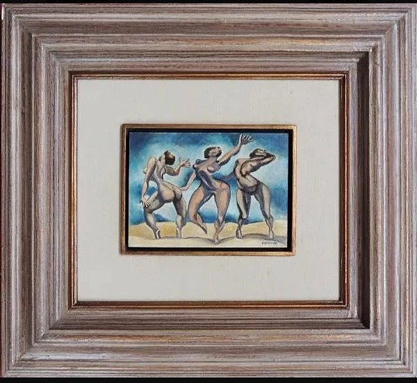 António Gomide #Quadro Óleo Sobre Cartão Placa 15x21cm medidas internas