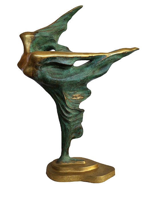 Domenico Calabrone #Escultura em Bronze Modernista 56x44x12 cm