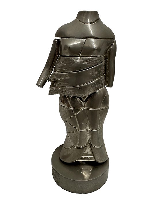 Miguel Berrocal  - Escultura em metal niquelado - 15x07cm