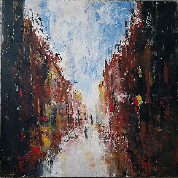 Ricardo Koebsch, "Le rue de Paris " -  Óleo Sobre Tela , 70x70cm