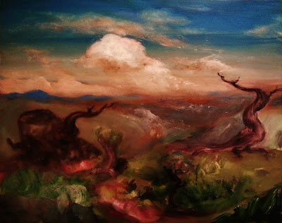 Guilherme de Faria - Sertão crepuscular, óleo sobre tela 2014, 40x50cm