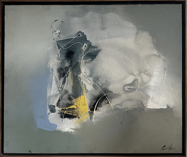 Narciso Conillo, "Abstrato" - Óleo Sobre Tela, 50x60cm assinado. g1