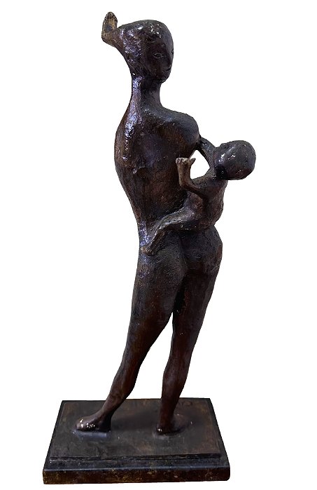 Carybé, "Mãe Baiana" - Escultura em bronze, 50x22x10cm (medidas totais) g1 jv8