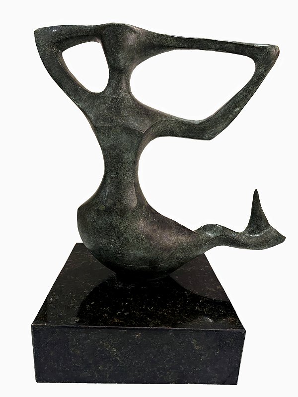 Alfredo Ceschiatti, "Sereia" - Escultura em bronze com selo da fundação Zani, 60x47cm (medidas totatis) g1