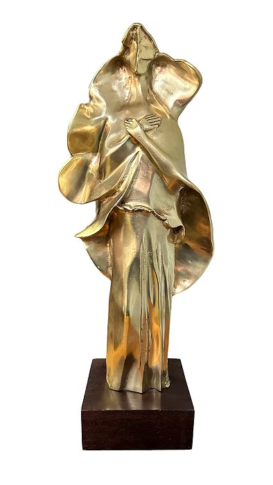 Mario Agostinelli - Escultura em bronze, 51x18x12cm (com base) jv9