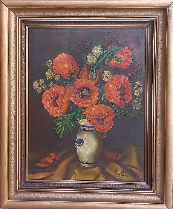 Roberto Burle Marx - Óleo Sobre Tela 46x60cm, Medidas Internas B8